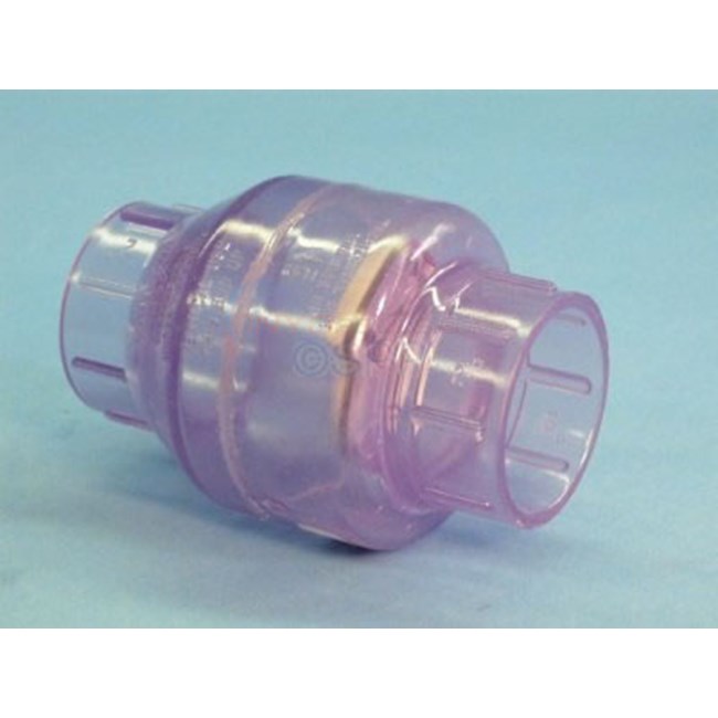 Check Valve, Swing, 1 1/2"S, Clear - 1520C-15