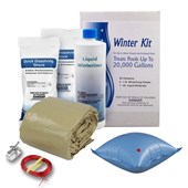 16 ft. x 32 ft. Oval Solid A/G Pool Winter Cover Kit - 20 Year