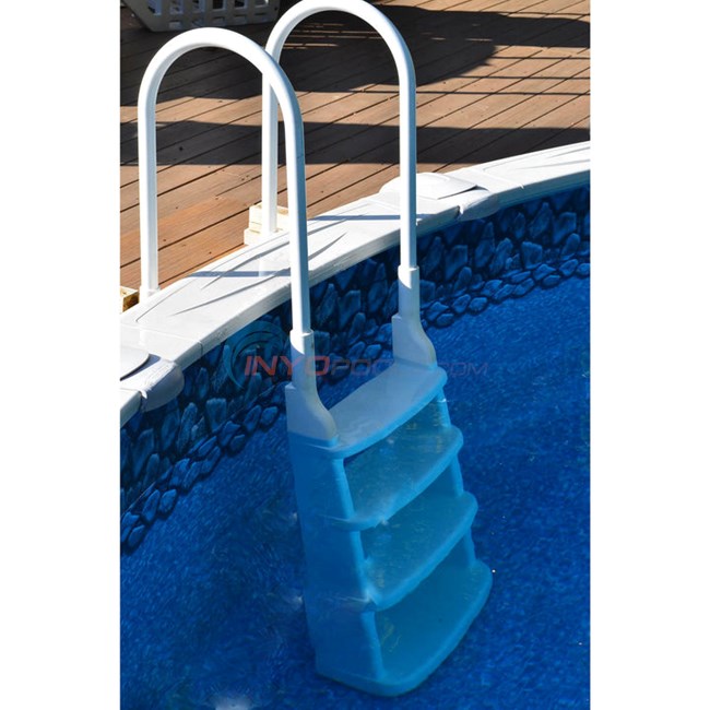 Main Access Easy Incline In-Pool Ladder, White w/ Mounting Flanges, Fits 48" - 54" ABG Pools, 350 lb - 200200