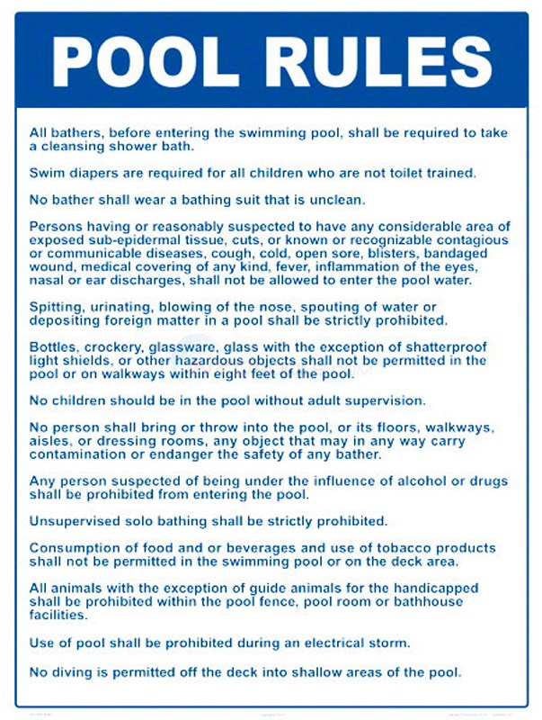 POOL RULES (MA) - 2011WS1824E - INYOPools.com