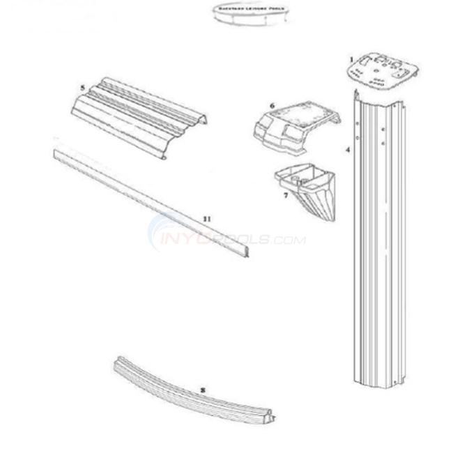 Pool Stabilizing Rim Wilbar Bottom Rim & Stabilizer for Artesian - Steel (Single ...