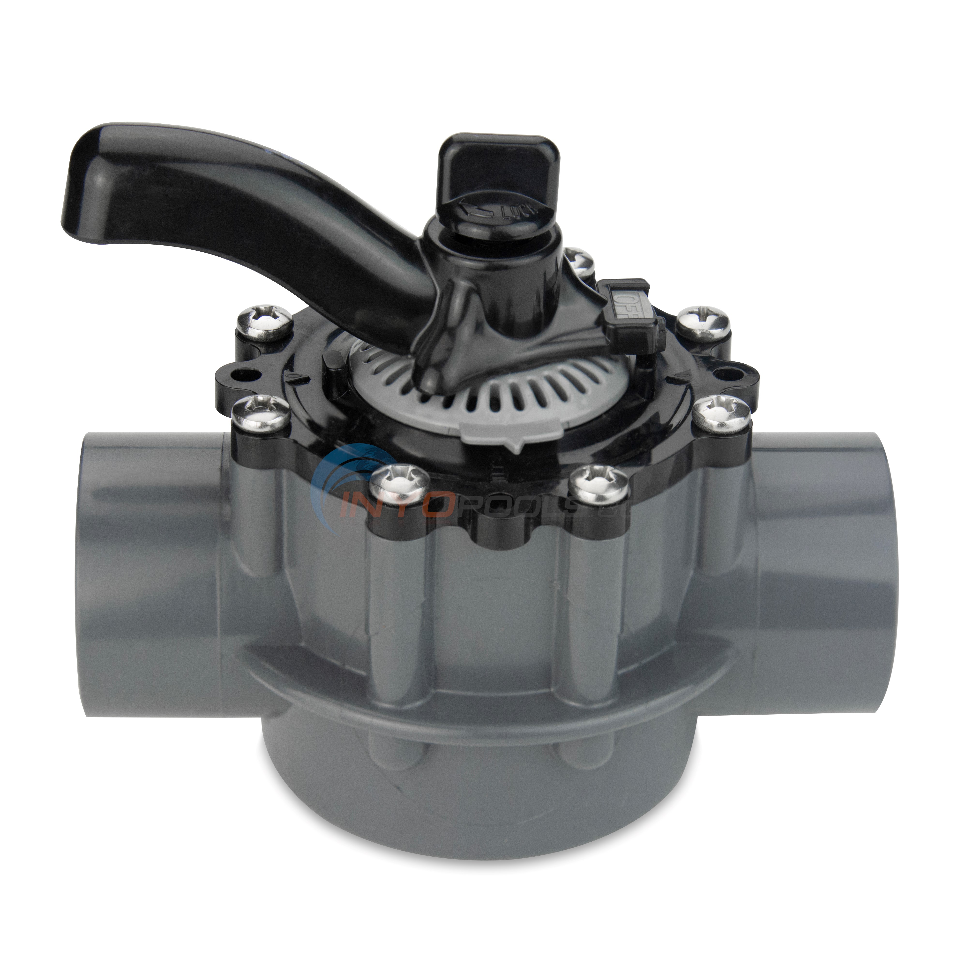 Custom Molded Products CMP 2-Way Diverter Valve, 2" Inner, 2.5" Outer, Gray PVC, Generic PSV2S2DGR - 25932-201-000