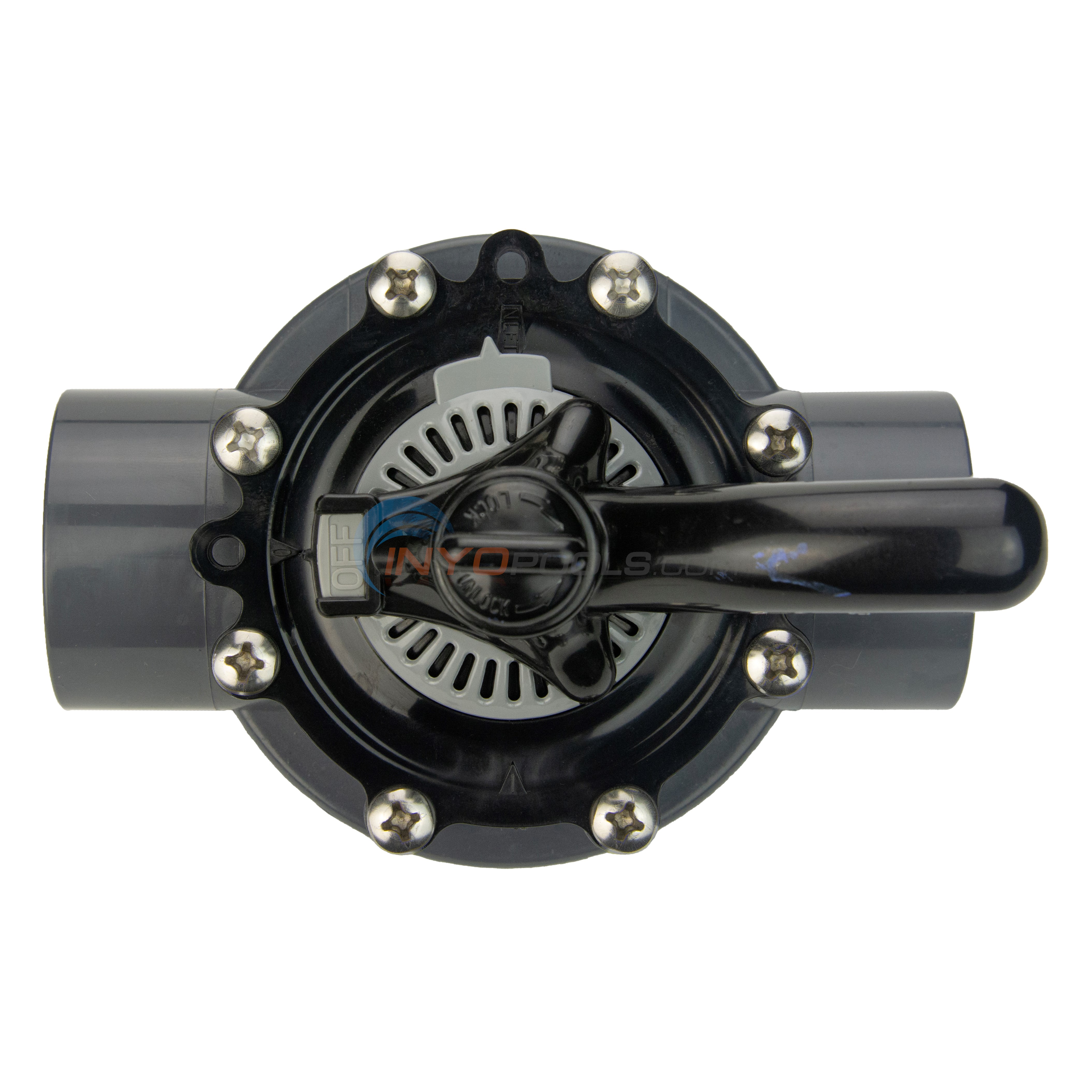 Custom Molded Products CMP 2-Way Diverter Valve, 2" Inner, 2.5" Outer, Gray PVC, Generic PSV2S2DGR - 25932-201-000