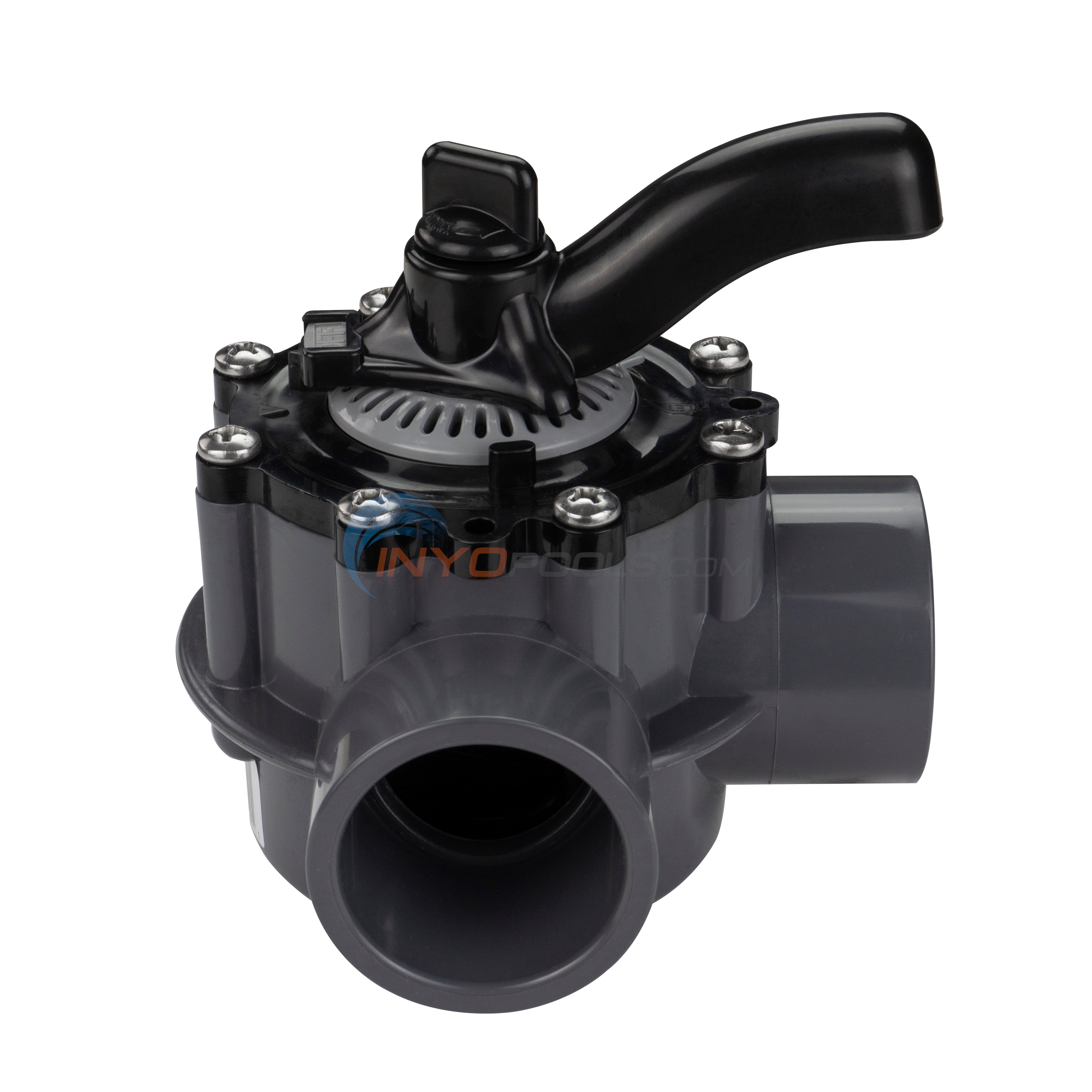 Custom Molded Products CMP Pool and Spa 3-Way Diverter Valve, 1-1/2" Inside, 2" Outside, Slip - 25933-151-000