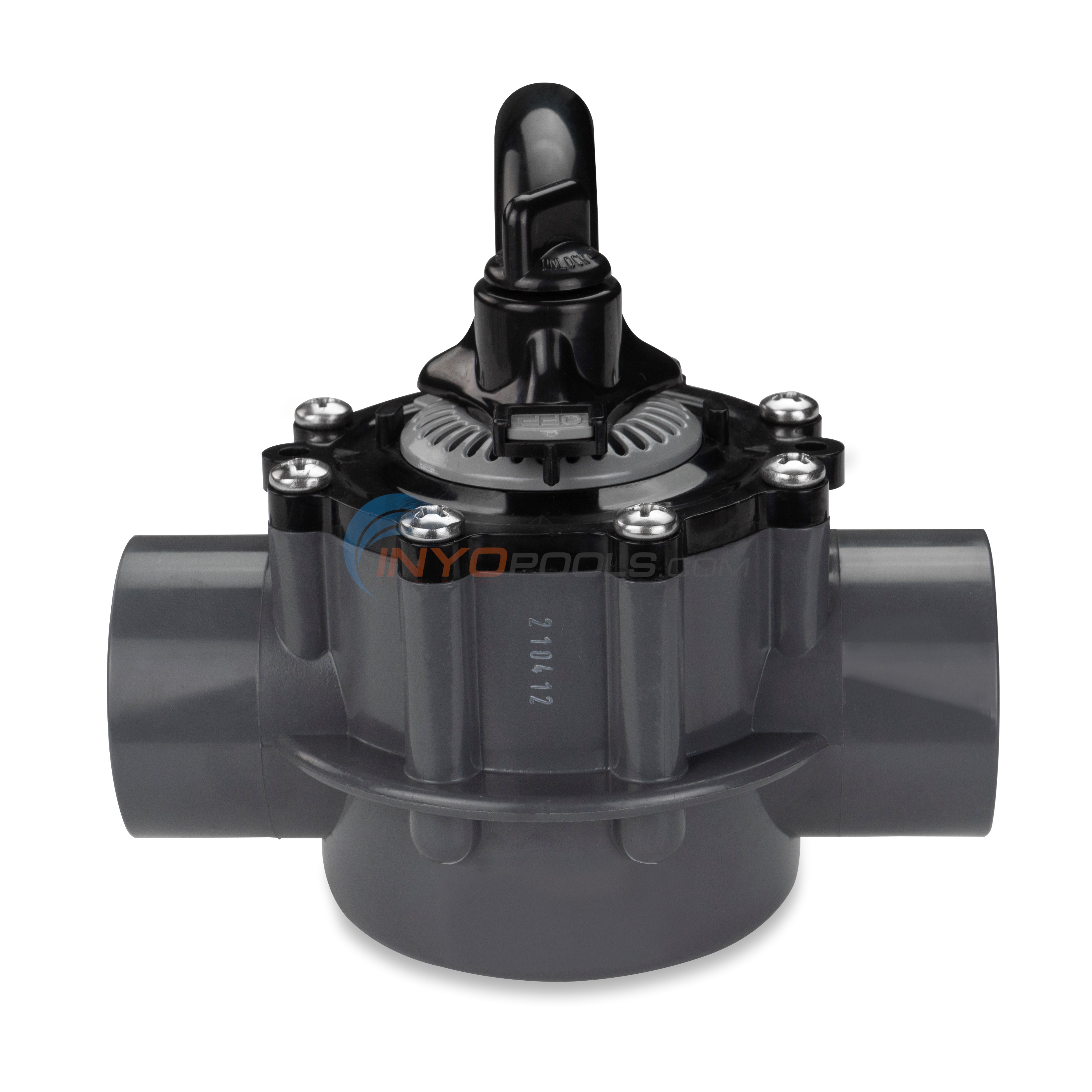 Custom Molded Products CMP Pool and Spa 3-Way Diverter Valve, 1-1/2" Inside, 2" Outside, Slip - 25933-151-000