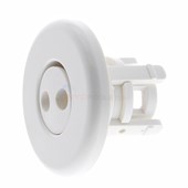 Adjustable Mini Jets Twin Roto 2-9/16" Smooth Snap In White