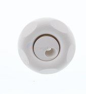 Adjustable Mini Jets Roto 2-9/16" Textured Scallop Snap In White