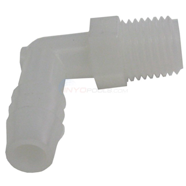 United States Plastics Company Adapter,elbow 1/4"mptx3/8"barb (63102)