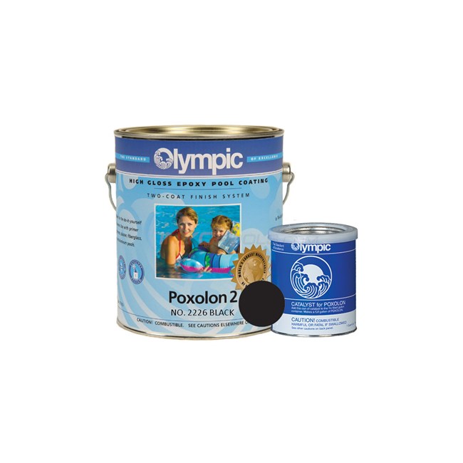 Olympic Paint Olympic Poxolon 1 Gallon Two Coat Epoxy - Black - 2226GL
