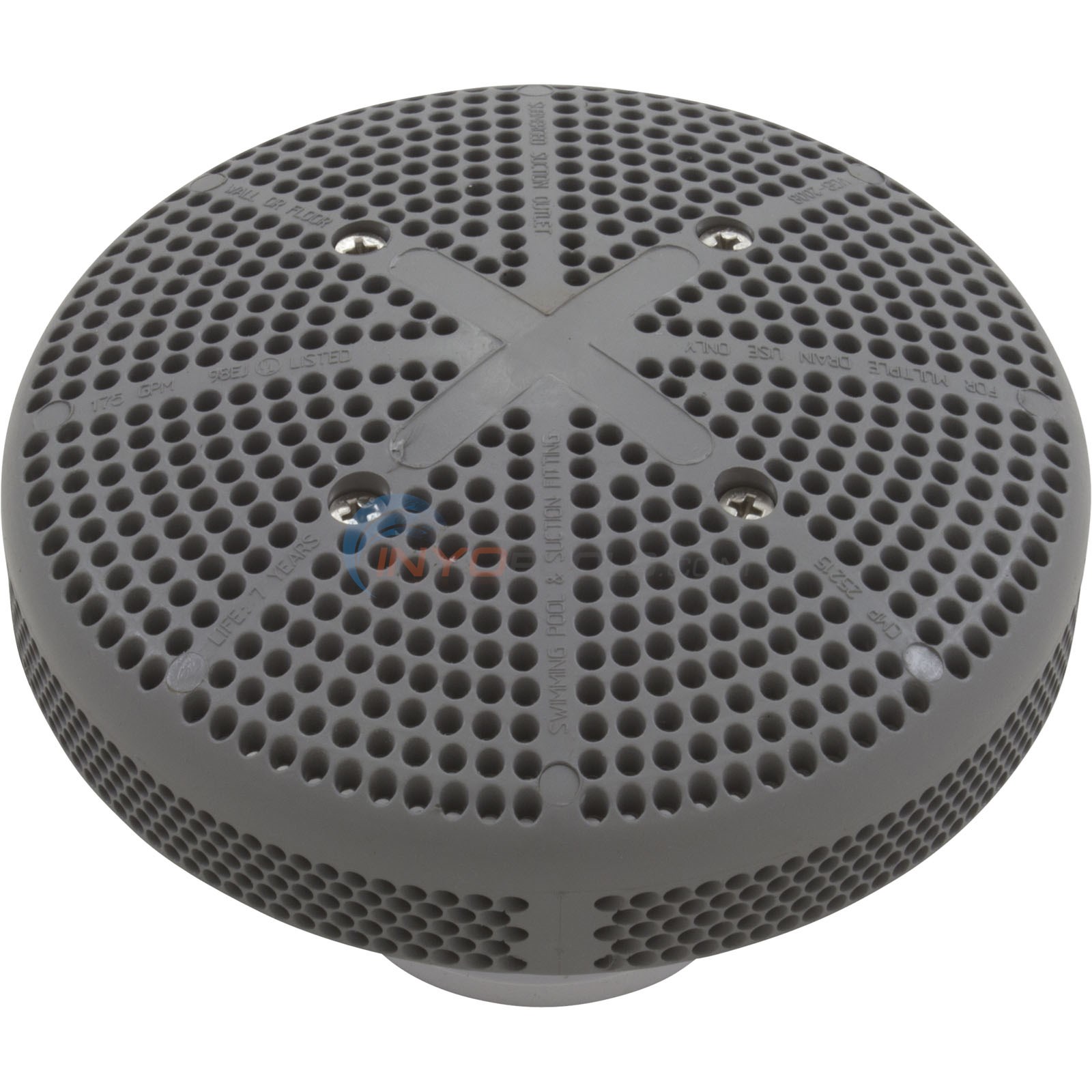 CMP Suction Assembly, Fiberglass Pool/Spa, VGBA, Gray - 25215-001-000Gunite Spa Suction, 6", 2" Slip, 190 Gpm, Gray, Ansi Ok (25215-001-000)