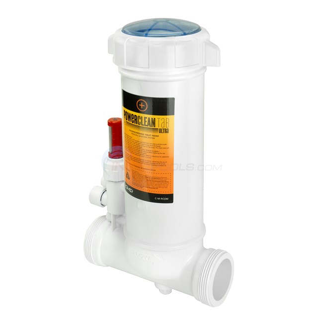 Custom Molded Products CMP Powerclean Ultra In-Line Chlorinator, 5Lbs Capacity, Clear Plastic Lid - 25280-109-000