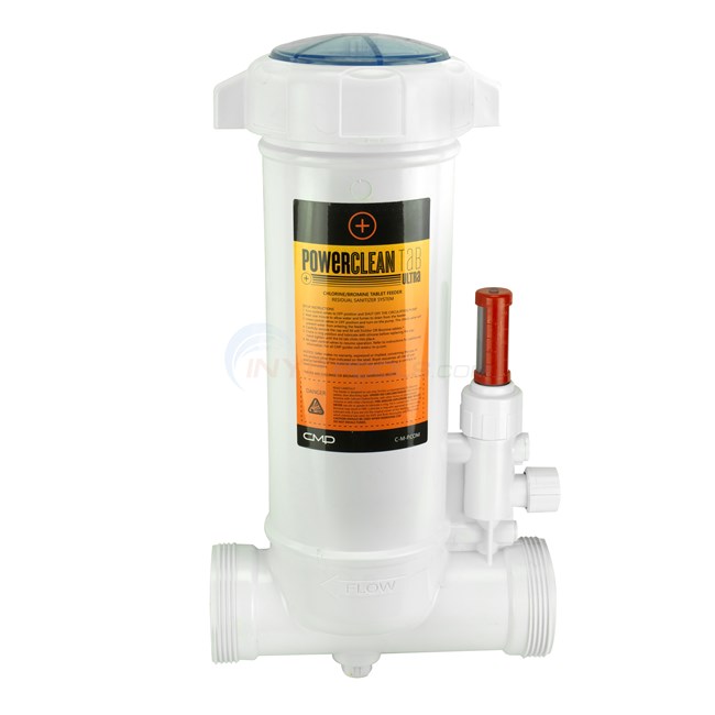 Custom Molded Products CMP Powerclean Ultra In-Line Chlorinator, 5Lbs Capacity, Clear Plastic Lid - 25280-109-000