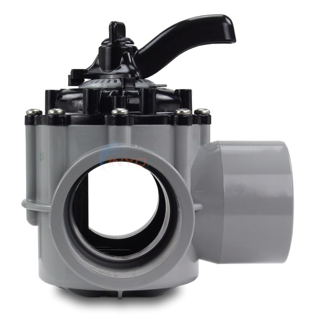 Custom Molded Products CMP Pool and Spa 3-Way Diverter Valve, 2-1/2" Inside, 3" Outside Slip, Gray PVC - 25933-251-000