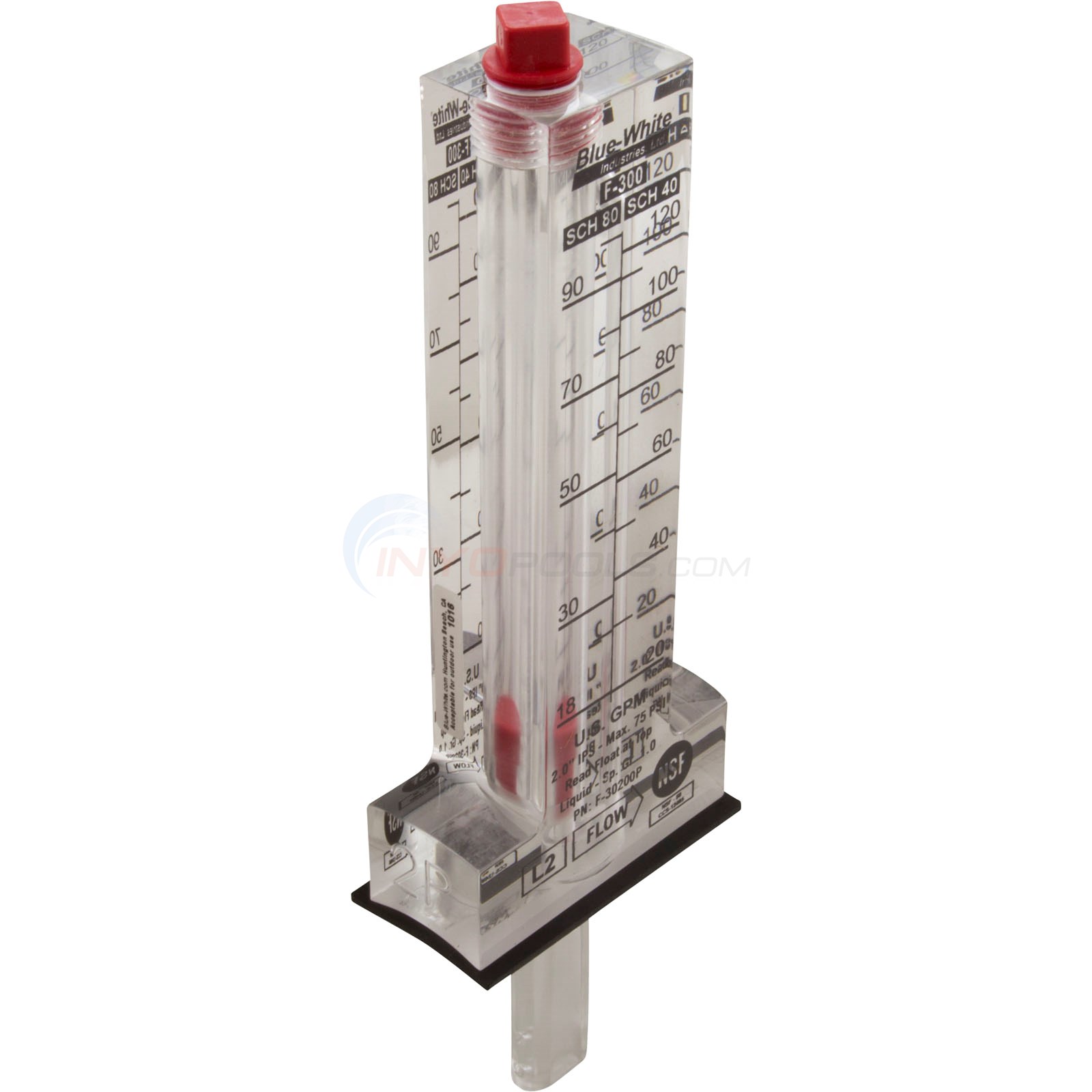 Flow Meter, BlueWhite, F300, for 2" PVC, 20120 gpm