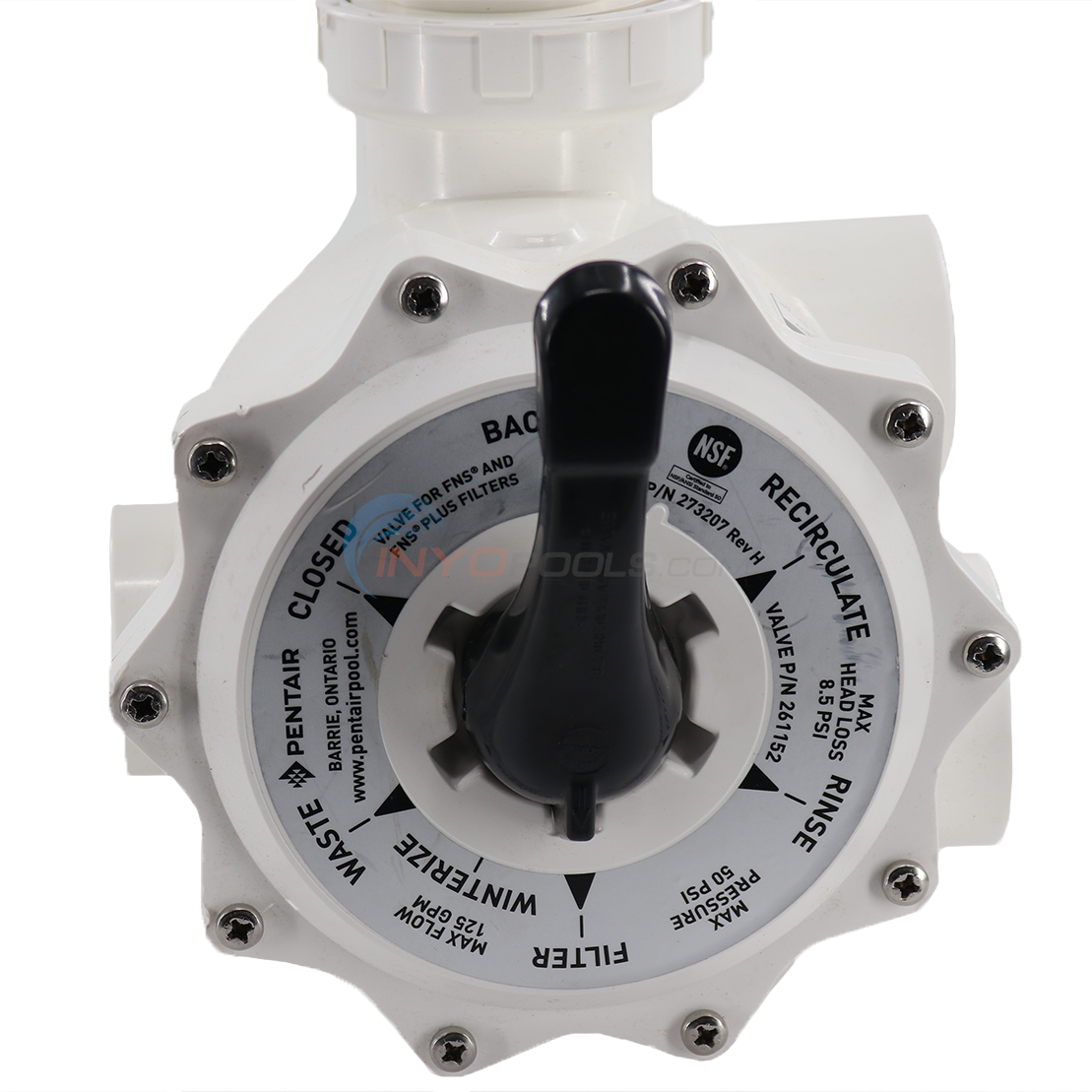 Open Box Pentair Praher Multiport DE Filter Valve, 2" Threaded, SM20-2, SM2-PP2, 27507-200-000 - 261152 - 261152-OB