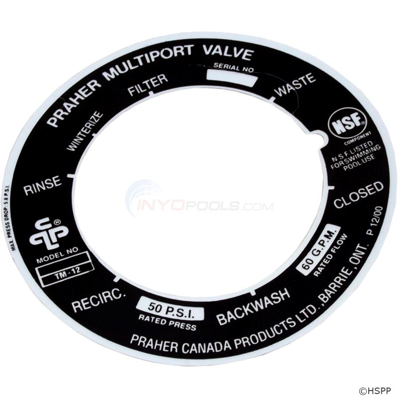 Valve Cover Decal, 1-1/2" Top Mount