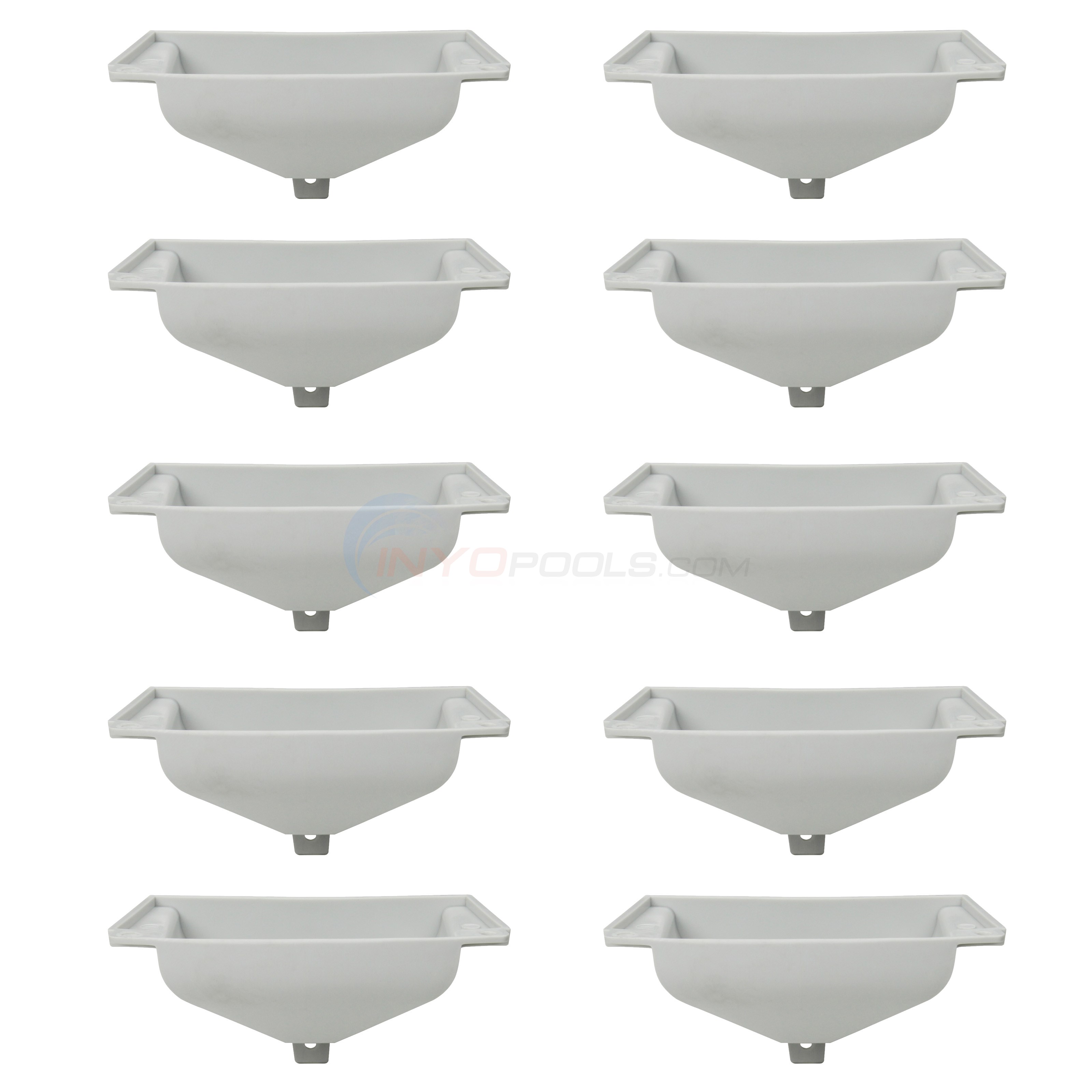 Wilbar Ponderosa Top Cap Support for Curved Sections, 6", Pewter Gray, Pack of 10 - 27036-PACK10