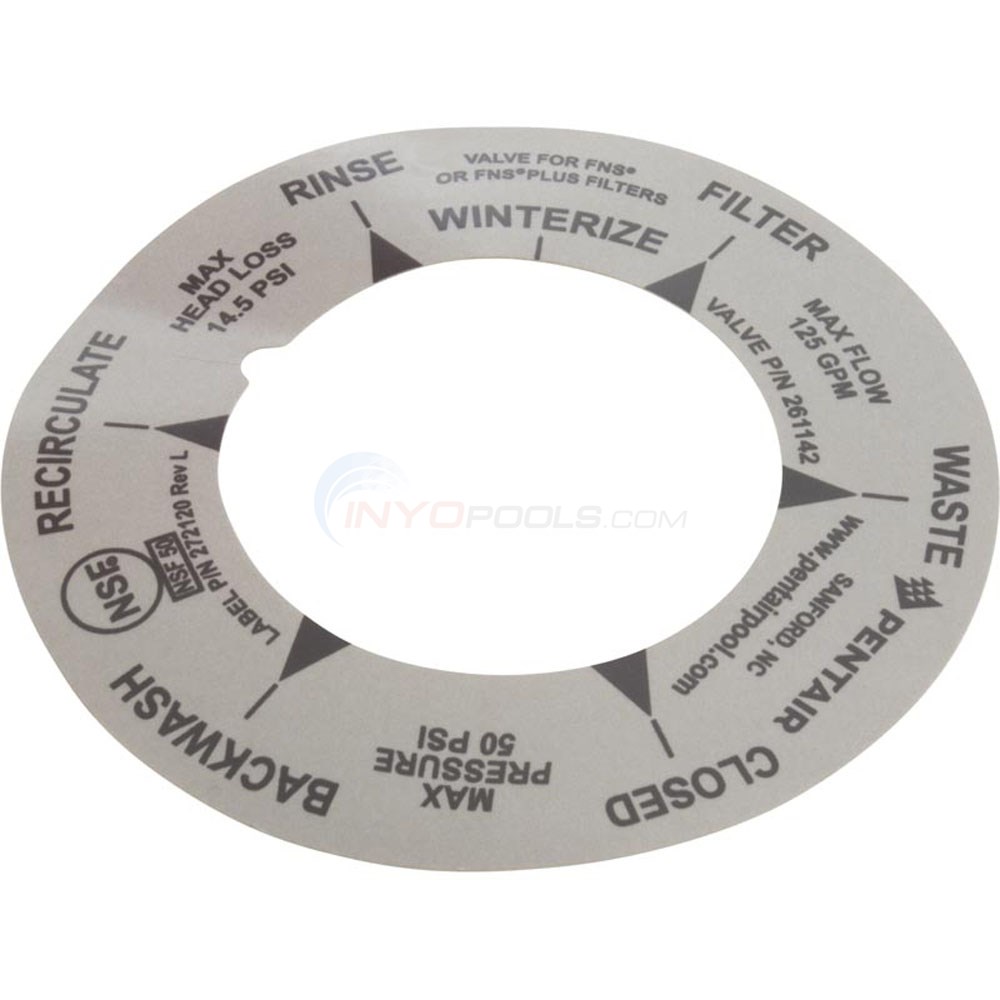 High Flow Valve, D.E. Label - 272120