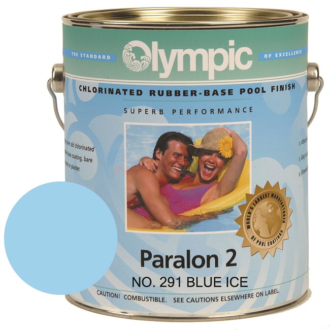 Olympic Paint Olympic Paralon 2 1-Gallon Chlorinated Rubber Base Enamel - Blue Ice - 291GL