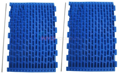 SK Brush, Rubber EZ, Blue, 12", 2 Brushes, 2 Pins