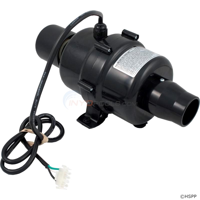 Millenium Spa Blower, 120V 3` Cord w/amp plug, W/Heater 9.5 Amps
