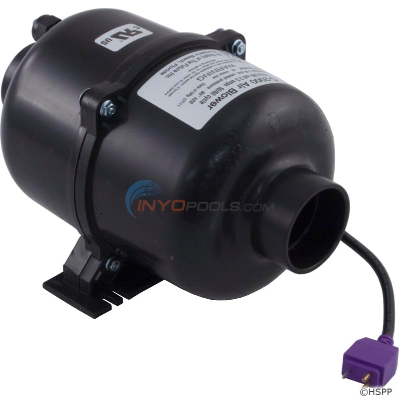 Comet 2000 Spa Blower 1HP 220V 4 FT "MINI" JJ Plug  2.5 Amps