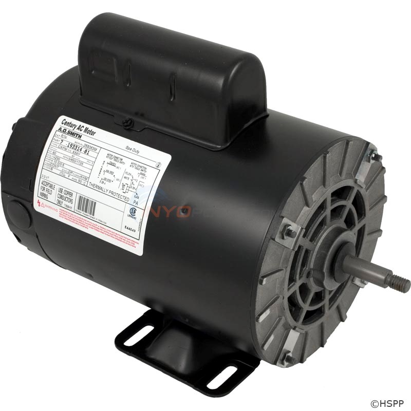 Century (A.O. Smith) 3.0 HP Up Rate Thru Bolt Motor, Square