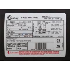 Waterway Century 4.0 HP Thru-Bolt 56Y Dual Speed 230V Motor - B2235