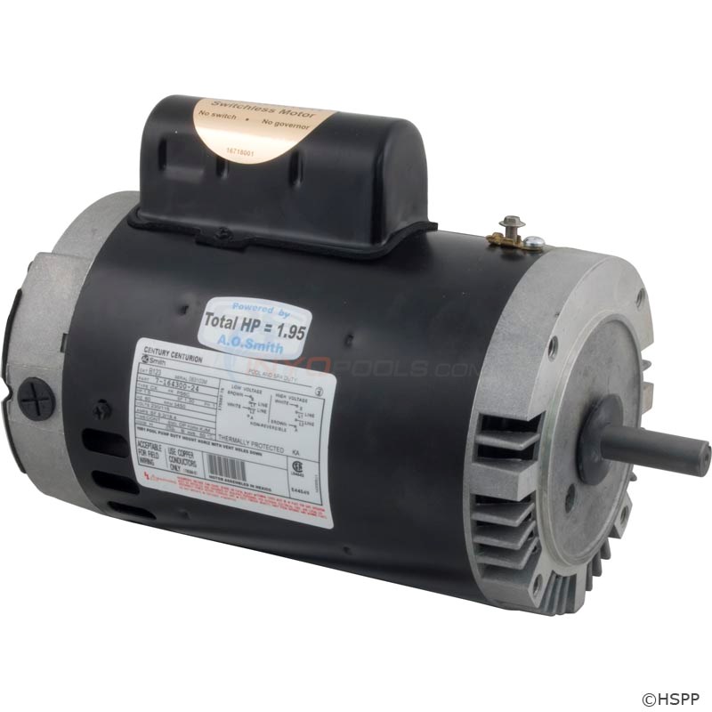 Century (A.O. Smith) 1.5 HP Full Rate Motor, Round Flange 56C Frame, Single Speed - Model B123