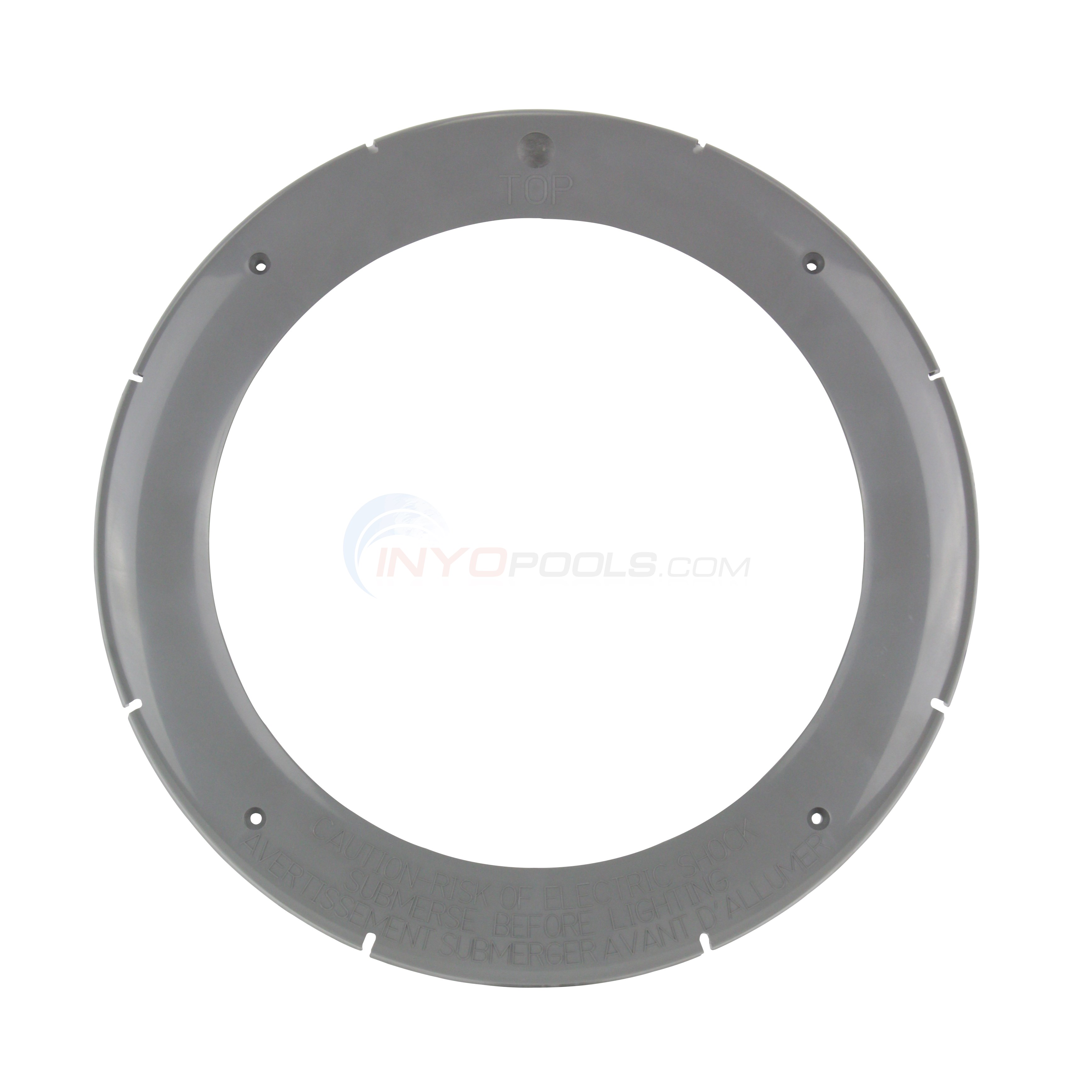 FACE RING, LARGE PLASTIC, GRAY