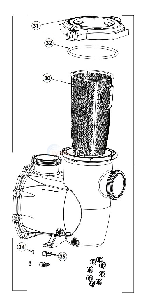 Pentair IntelliFlo3 VSF 1.5HP Strainer Pot Kit - 356174Z