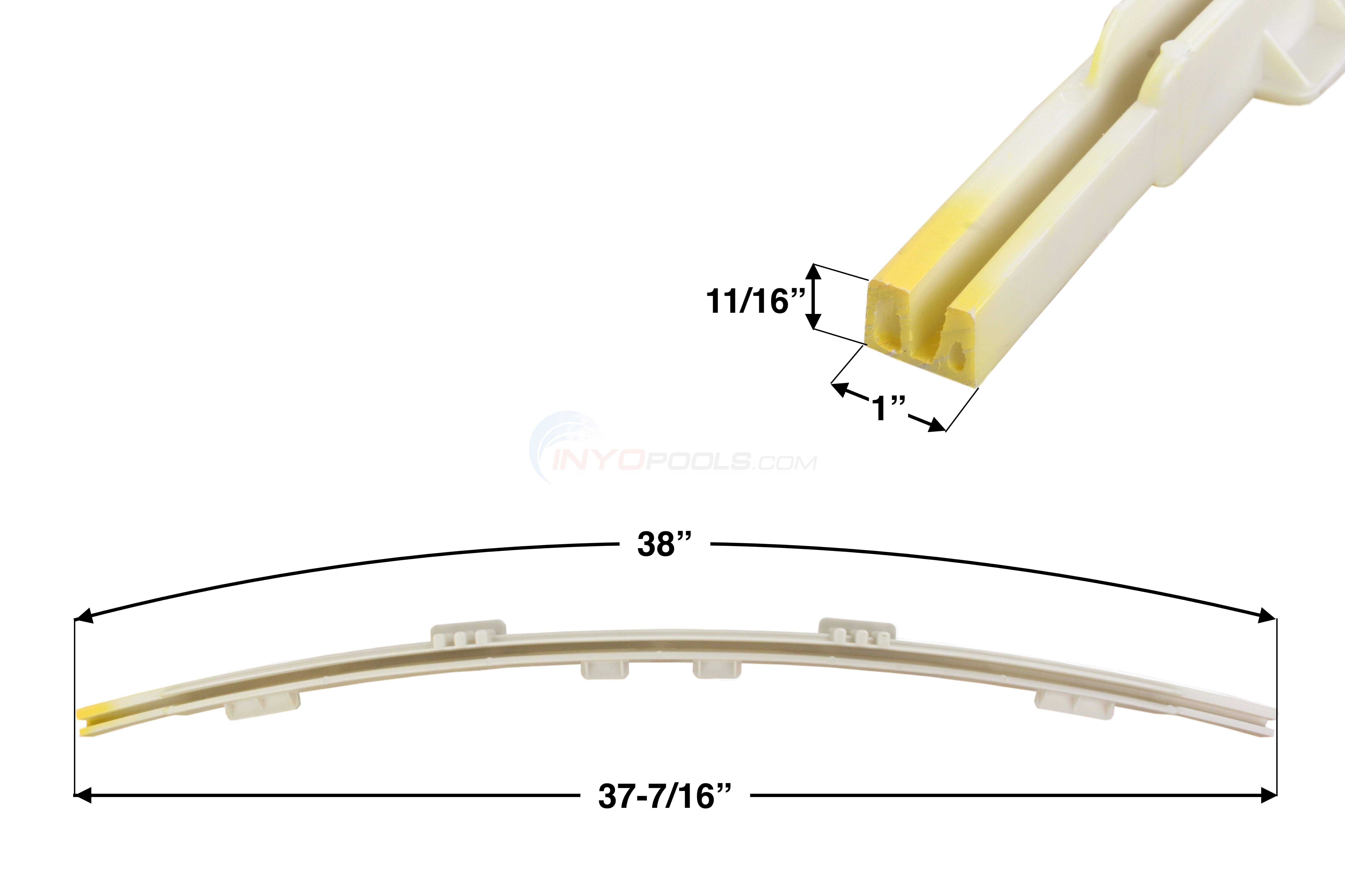 Wilbar Bottom Rail Resin 38" (Single) - 38991