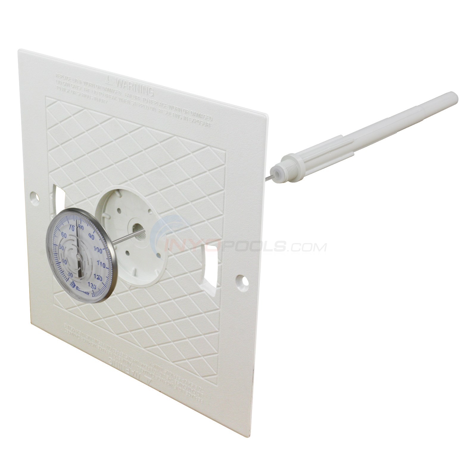 Hayward Square Lid w/ Thermometer - White - L3