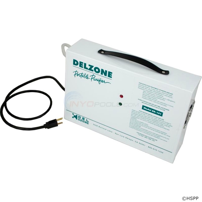 Del Ozone Delzone portable purifier for spas - Compressor driven for 24-hour operation - ZO-151