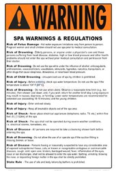 Swimming Pool Sign - Spa Rules