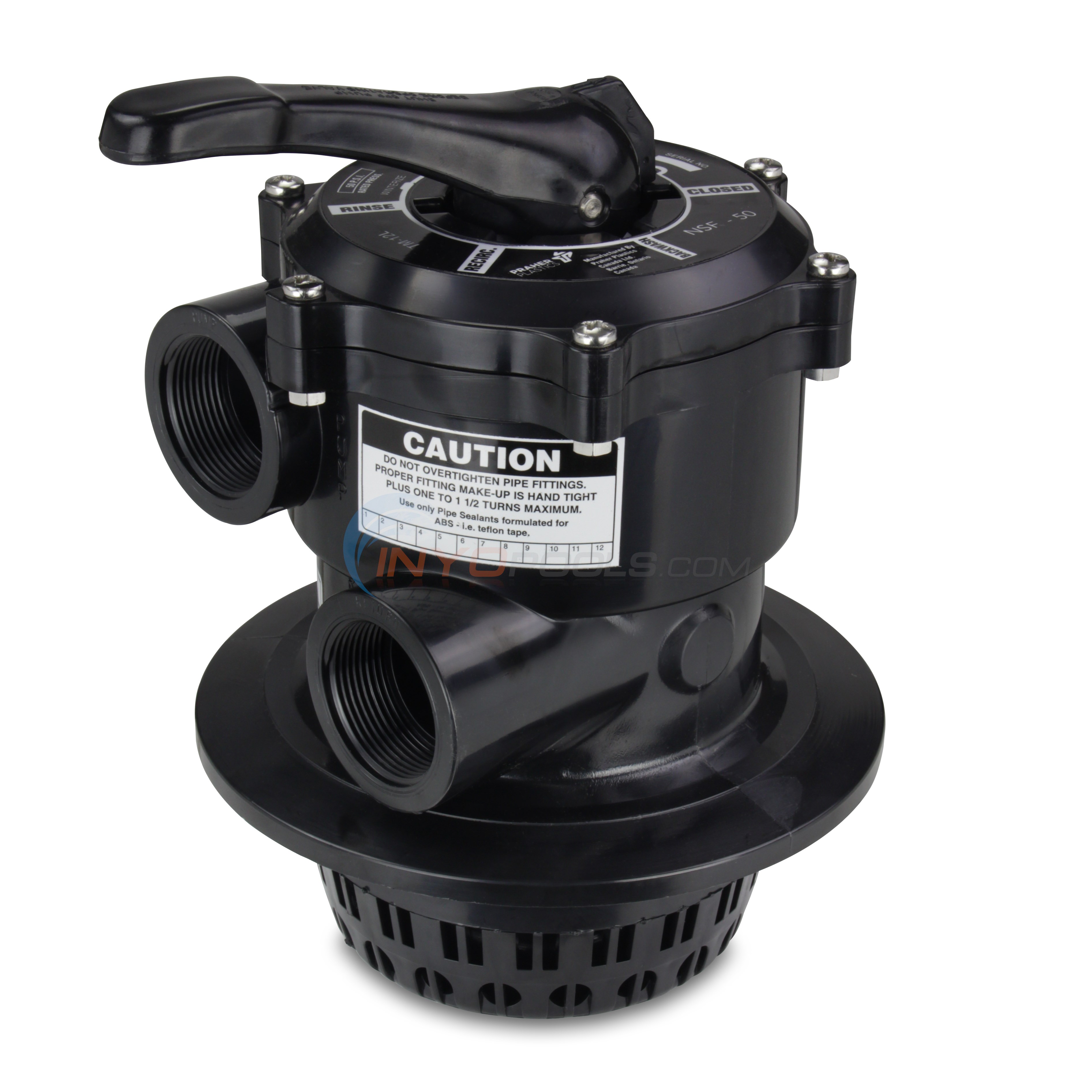 Praher Top Mount Multiport Valve 6-Way - TM-12-L - INYOPools.com