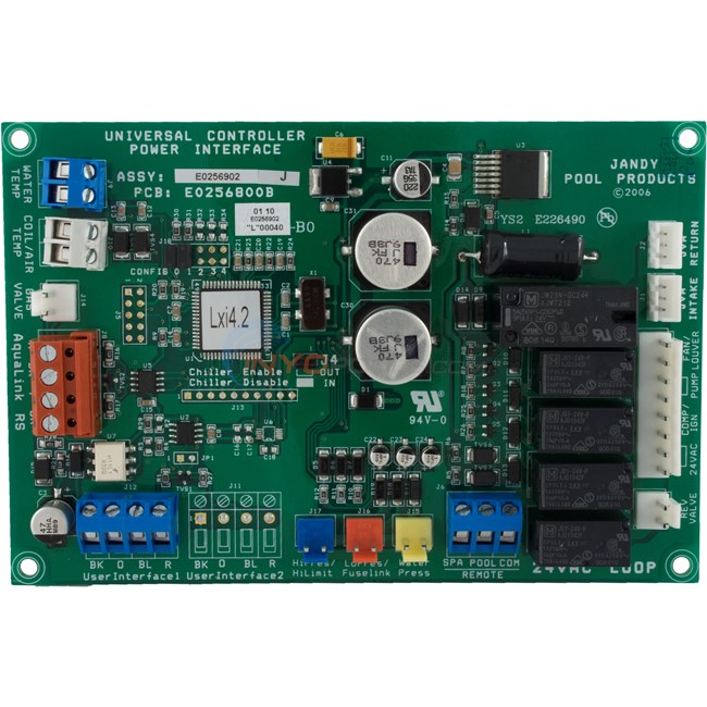 Zodiac Jandy LXi Controller Power Interface Circuit Board - R0458200