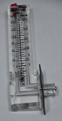 Blue White Flow Meter 2" Pipe, Vertical, Downward Flow