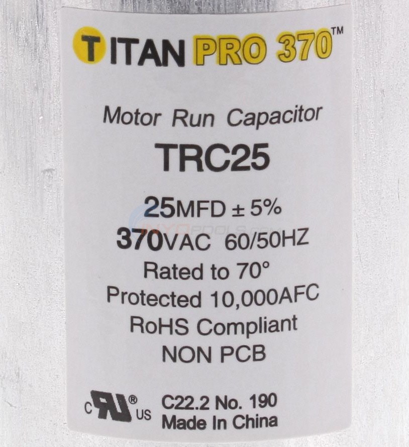 AO Smith Run Capacitor, 25 MFD- 628318-307 (Generic)