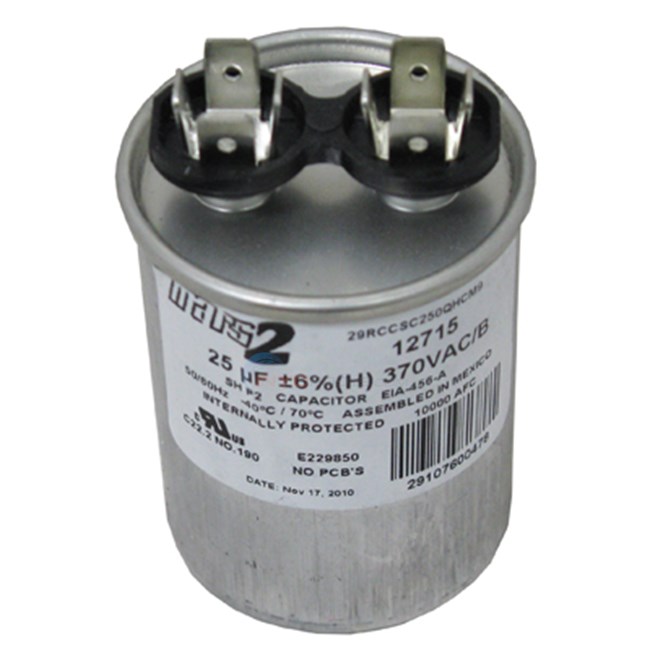 AO Smith Replacement capacitor, 25MFD 370V - 628318-307
