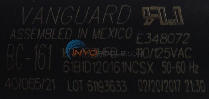 U.S. Seal Manufacturing Start Capacitor for Pool and Spa Pump Motor, 161-193 MFD, 110 to 125 Volt - BC-161
