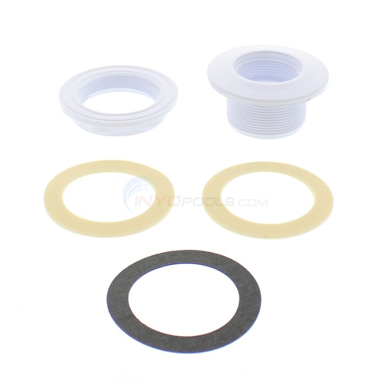 Pentair Fiberglass Wallfitting,Std Bdy,1.5"MPT x 1.5"SPG, White (542414)