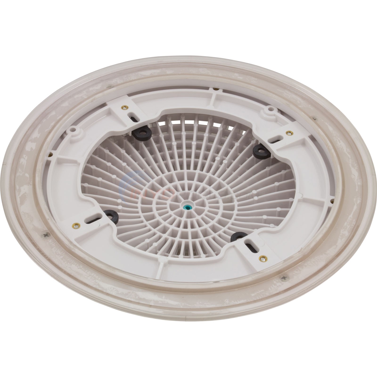 AquaStar 10" Universal VGB Compliant Round Main Drain Cover with Universal Adapter Kit, White - A10RCFR101