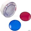 Wall Fitting,3 3/4"Hole Size,5" Face,w/red & blue lenses