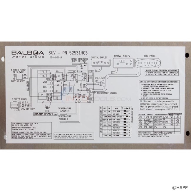 Balboa Suv Control System W/o Spaside Control (52531-hc) Discontinued - 52531HC3