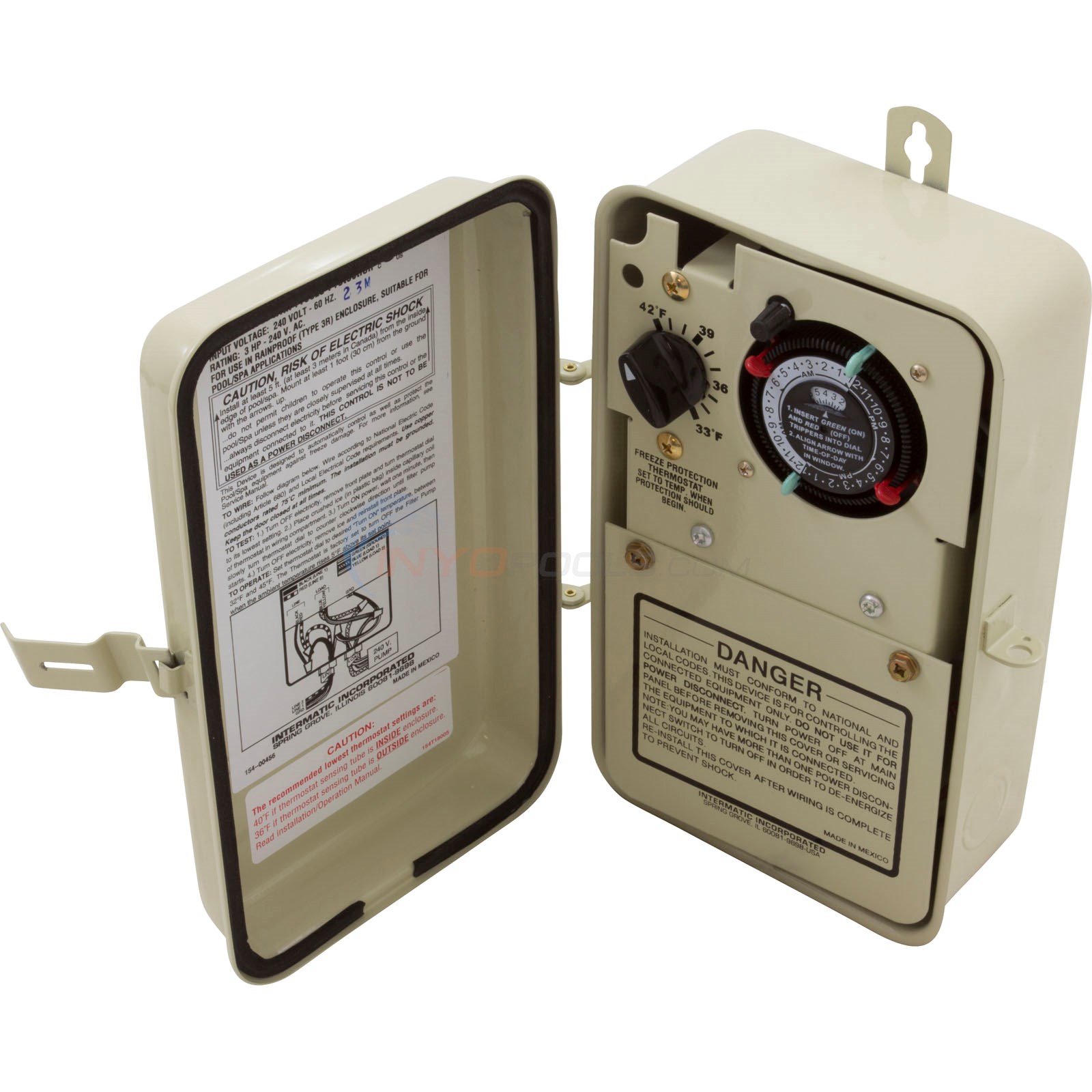 Intermatic Timer W/thermostat, Rainproof Enclosure (pf1102t ...