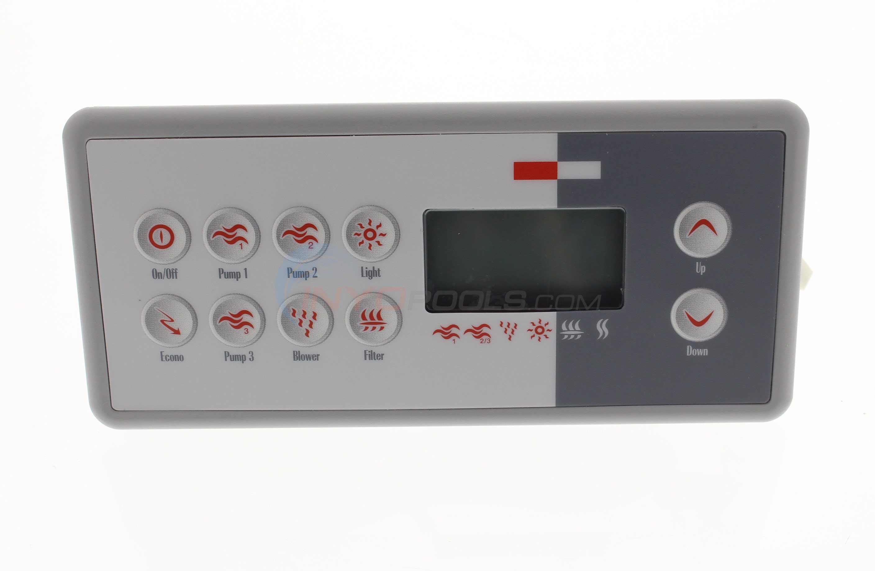 Panel,TSC-8/K-8 Lg Rec,10-Button,LCD,3-Pump,MSPA-MP