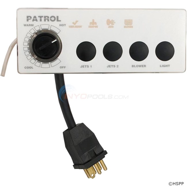 Patrol Spa Side, 4 Button, 6ft cord, 240V only (S46006100-240)