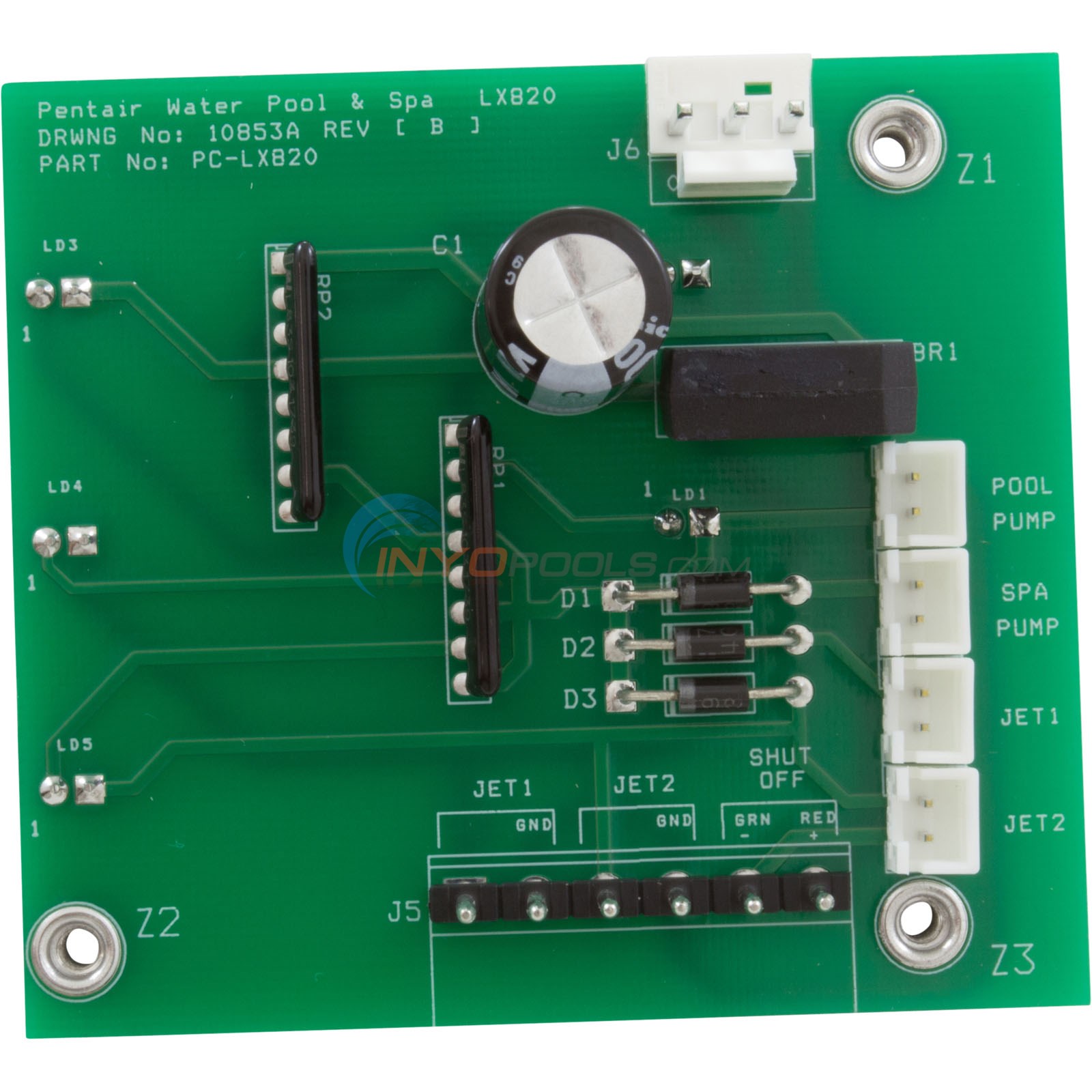 Circuit Board For Lx820 System (pclx820) - INYOPools.com