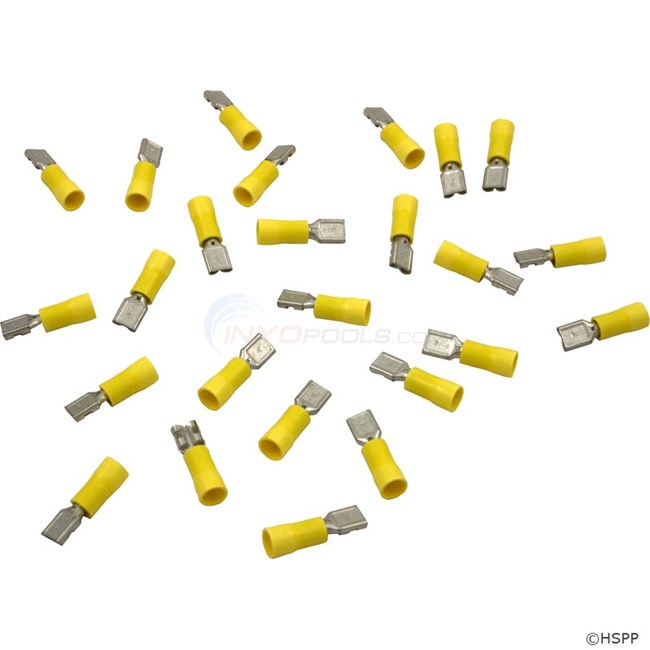 Female Disconnect, Yellow 12-10AWG, .250" Tab (Pkg 25) - 60-555-1769